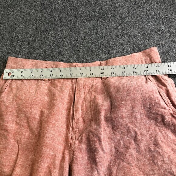 Patagonia Back Step Shorts Mens 30 Pink Red Natural Hemp Organic Cotton Chambray - Picture 6 of 11